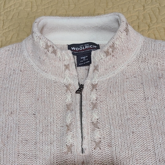 Vintage Woolrich 1/4 zip knit sweater size M petite - Picture 3 of 7